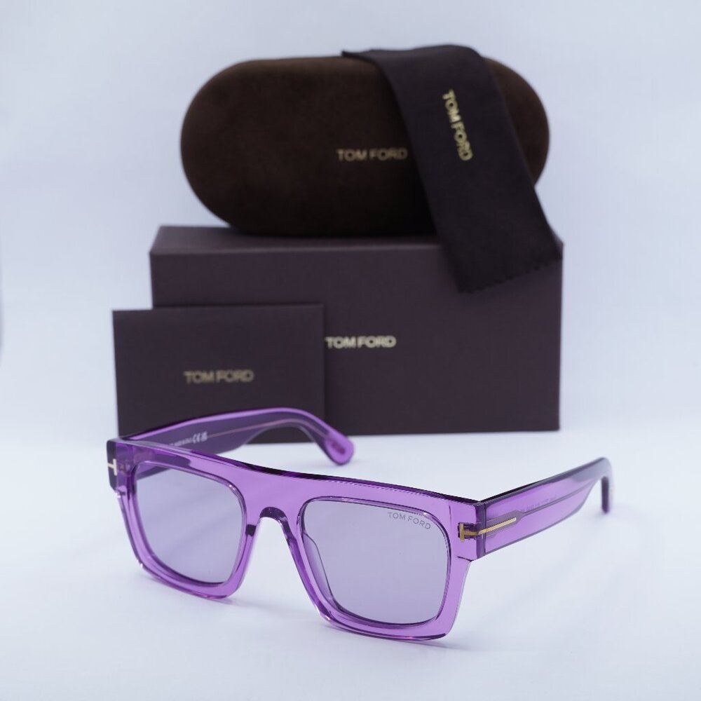 Tom Ford FT0711 81Y Fausto Square Sunglasses - Violet